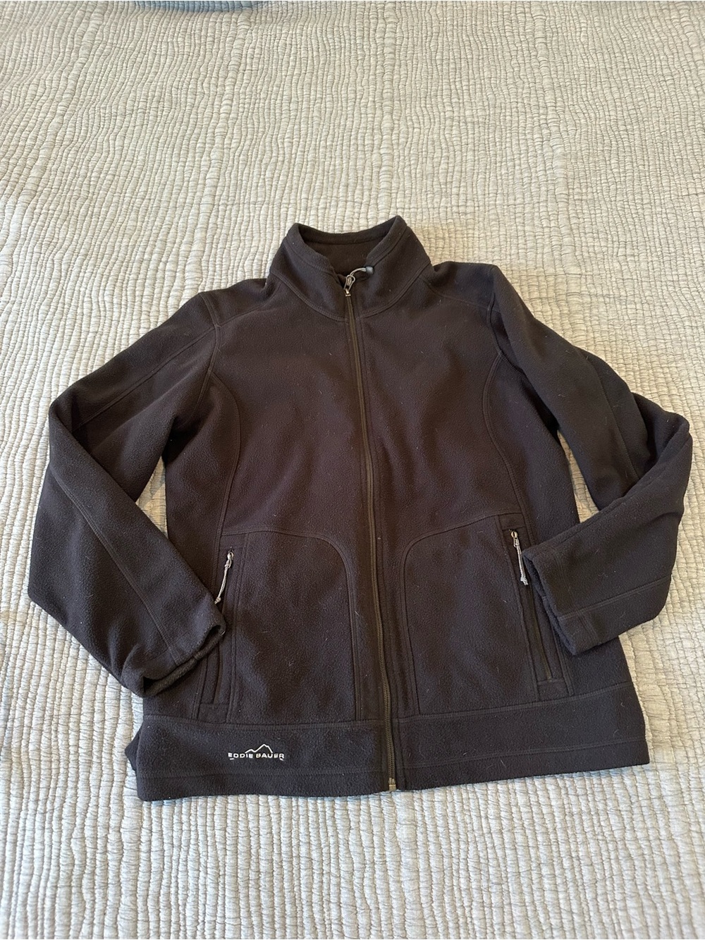 Oracle Tech Merch Eddie Bauer Black Full-Zip Utility Fleece Jacket
